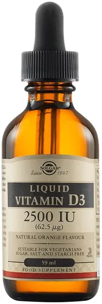 Vitamin D3, 2500 IU, 59 ml, Solgar