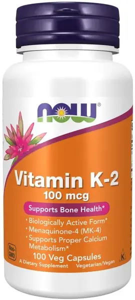 Vitamin K-2, 100 mcg, 100 capsule, Now