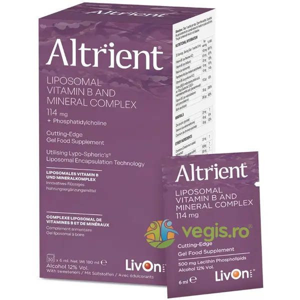 Vitamina B Lipozomala + Complex Mineral 30 pliculete Livon Labs,