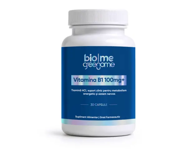 Vitamina B1 (Tiamină HCl) 100mg+, 30 capsule - Default Title