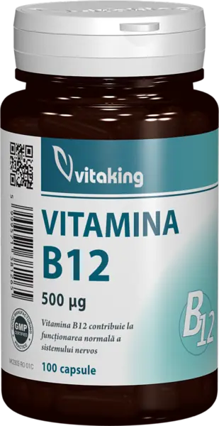 Vitamina B12 Cianocobalamina 500mcg, 100 capsule, Vitaking