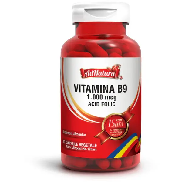 Vitamina B9 (Acid Folic) 1000mcg 30cps