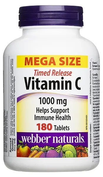 Vitamina C, 1000 mg, 180 comprimate, Webber Naturals