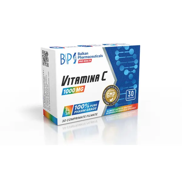 Vitamina C 1000mg, 30 capsule, Balkan Pharmaceuticals