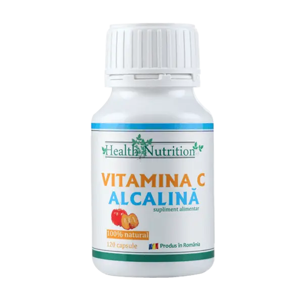 Vitamina C alcalina, 120 capsule, Health Nutrition