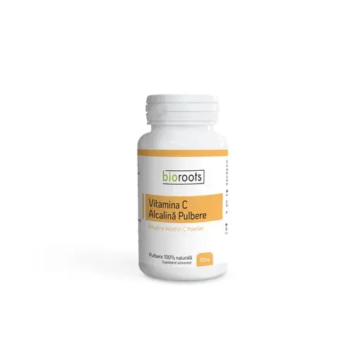 Vitamina C Alcalină pulbere 100% naturală, 100g | Bioroots
