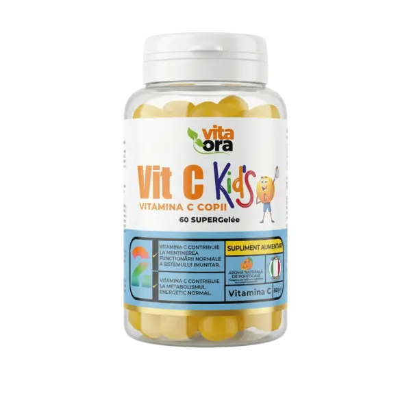 Vitamina C Copii - Vitamina C, Esentială pentru Imunitate Puternicã, Crestere Sănătoasă și Protectie Antioxidantă - Tehnologie SuperGelée Vita Ora 1 C