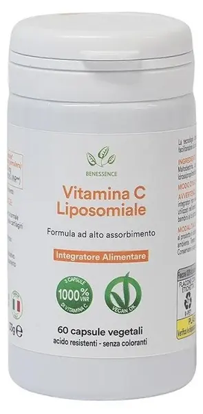 Vitamina C lipozomală, 266,7 mg, 60 capsule, Benessence