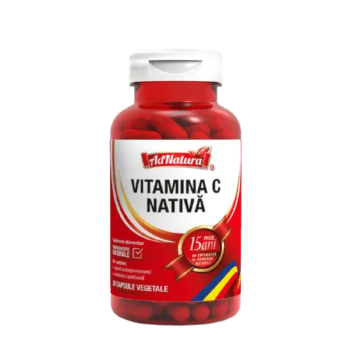 Vitamina C nativa, 30 capsule, AdNatura