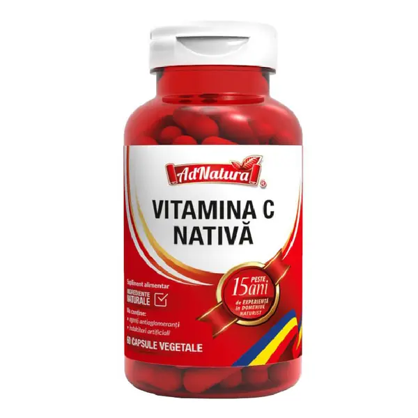 Vitamina C Nativa, 60 capsule, AdNatura