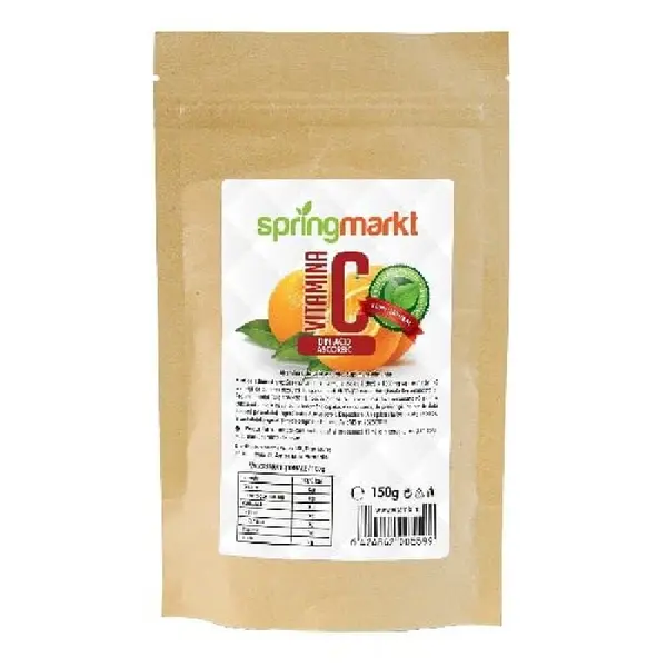 Vitamina C pulbere acid ascorbic Springmarkt, 150g, Adams