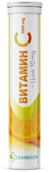 Vitamina C + Zinc, 20 comprimate efervescente, Danhson