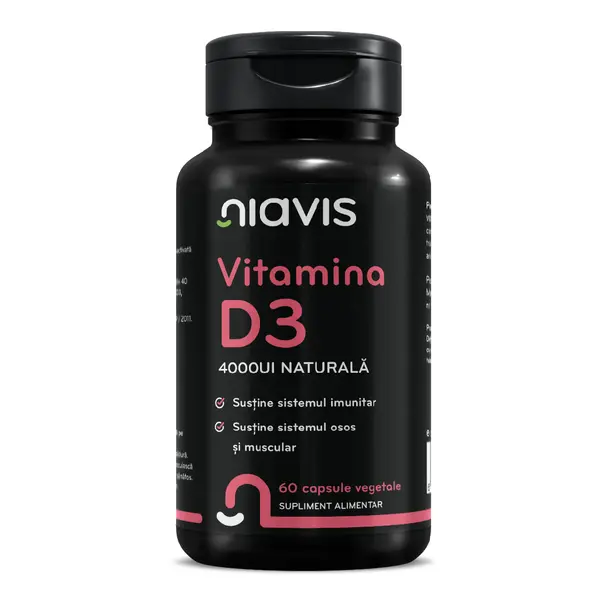 Vitamina D3 4000 Natural, 60 capsule, Niavis