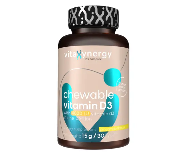 Vitamina D3 4000 UI masticabila, 30 tablete, Vitaxynergy