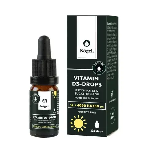 Vitamina D3 cu Ulei de Cătină Estoniană 4000 IU, 10ml | Nôgel.