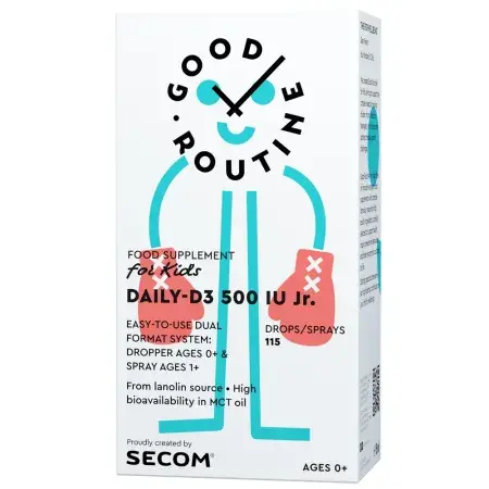 Vitamina D3 Daily-D3 500 IU Junior, Good Routine, Secom | 15 ml
