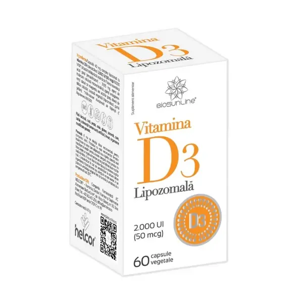 Vitamina D3 lipozomala 2000UI (50mcg) 60 Caps. Ac Helcor
