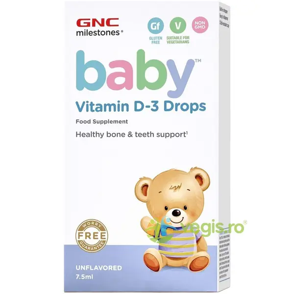Vitamina D3 Picaturi pentru Bebelusi Milestones Baby 7.5ml