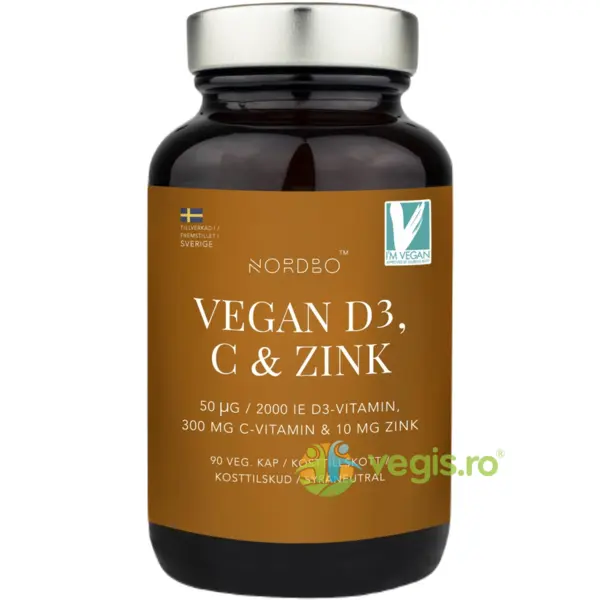 Vitamina D3, Vitamina C si Zinc 90cps