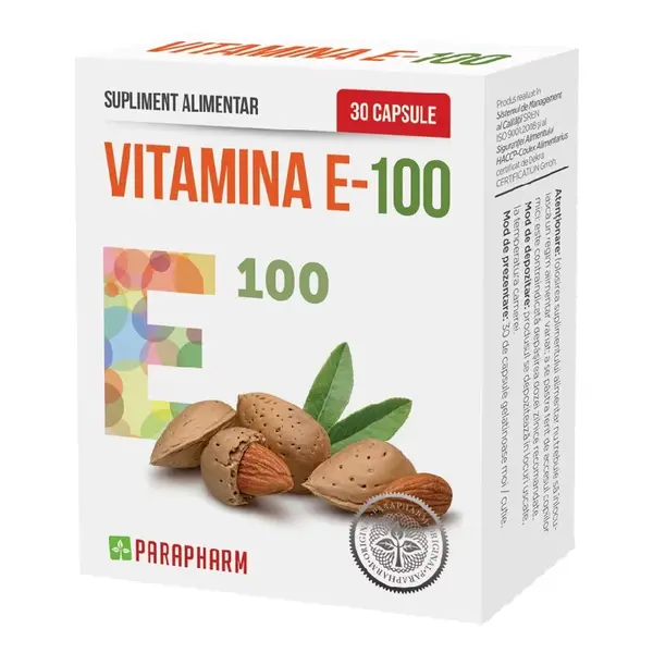 Vitamina E-100, 30 capsule, Parapharm