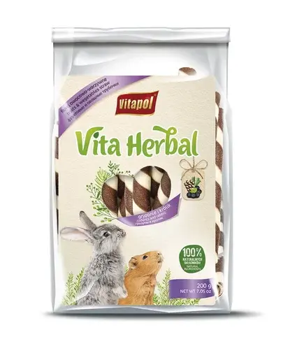 VITAPOL Rulouri pentru rozatoare si iepure, cu fructe si legume 200 g