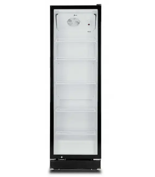 Vitrina frigorifica LDK VF350B, 350 l, Clasa C, Termostat reglabil, Iluminare LED, H 194.5 cm (Negru)