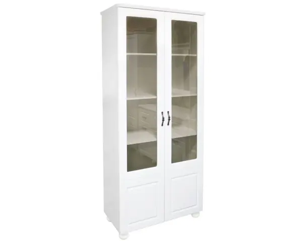 Vitrina Living Dinasty Alb cu 2 Usi - Eleganta si Functionalitate in Livingul Tau