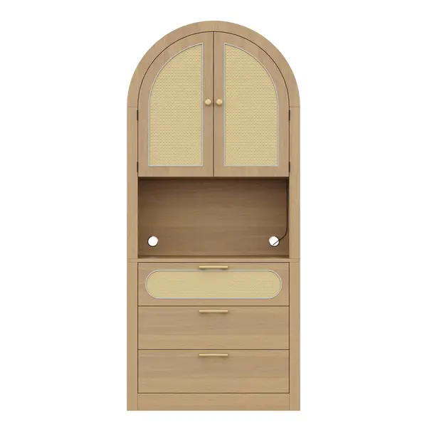 Vitrină modernă, Culoare naturală | Aosom Romania