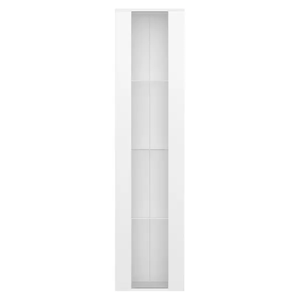 Vitrină multifuncțională cu perete despărțitor din sticlă, lumină LED cu schimbare de culoare, 40x29x170 cm, Alb