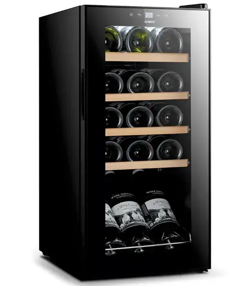 Vitrina pentru vinuri Samus SRV48LMC (15), 4 Rafturi, 44 L, Afisaj Electronic (Negru)