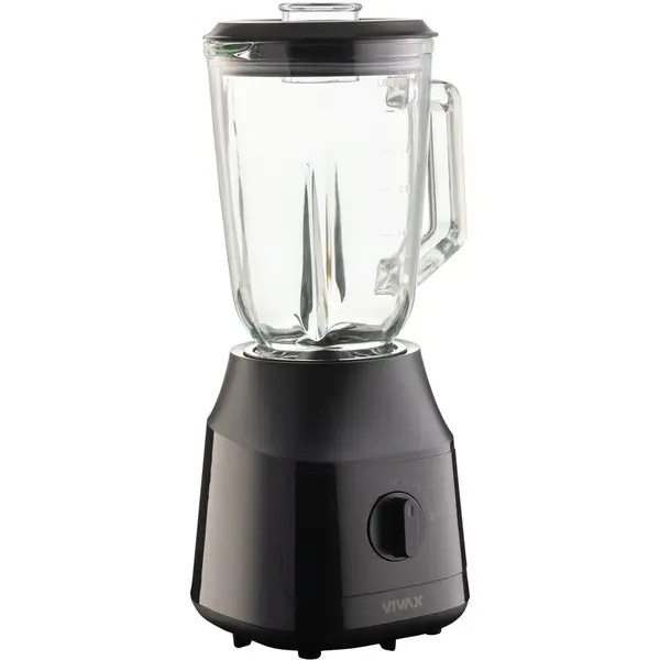 VIVAX Blender Vivax BL-601B, 600 W, capacitate recipient sticla 1.5 L, 2 viteze + Turbo Pulse, Negru