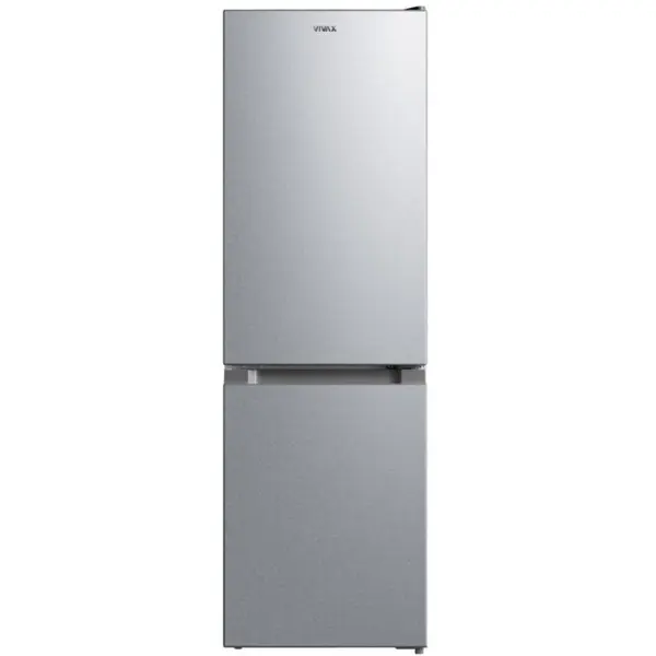 VIVAX Combina frigorifica VIVAX CF-174ELF S, 174 L, Clasa E, Low Frost, Termostat reglabil, Iluminare LED, Suprafata painted metal, Usi reversibile, H 150 cm, Argintiu
