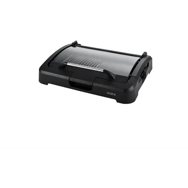 VIVAX Gratar electric Vivax EG-4030RC, 2000 W, Incalzire rapida M-Shape, Termostat detasabil, Tava curatare retractabila, Suprafata gratar / plita, Negru