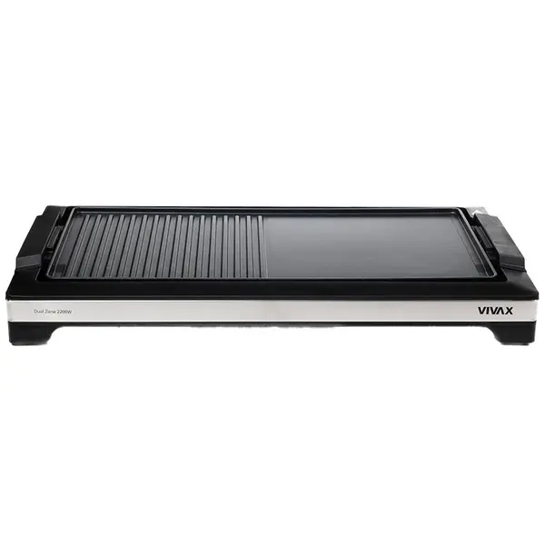 VIVAX Gratar electric Vivax EG-5010X, 2200 W, Termostat detasabil, Tava curatare detasabila, Suprafata gratar / plita, Negru