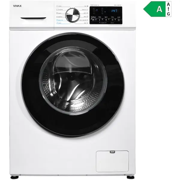 VIVAX Masina de spalat rufe Vivax WFL-120812CI, 8kg, 1200 RPM, Motor Inverter, Clasa A, 12 Programe, Alb