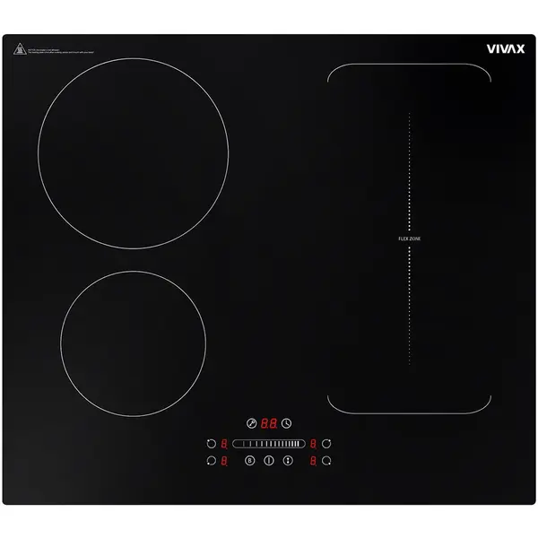 VIVAX Plita incorporabila Vivax BH-04MFZIN, inductie, 4 zone, functie Boost, sticla securizata, negru, 590x520x62mm, Negru