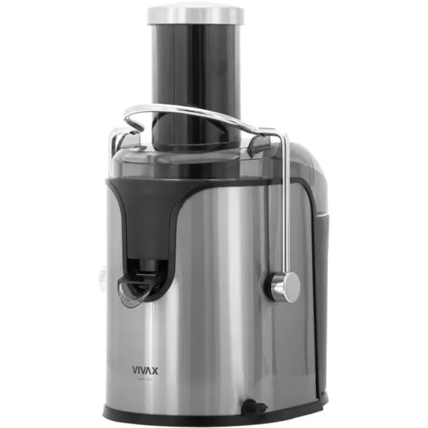 VIVAX Storcator de fructe si legume, VIVAX AJ-800, putere 800 W, diametru tub 7.5 cm, recipiente de suc si pulpa, Inox, Argintiu