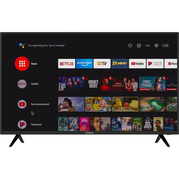 VIVAX Televizor Smart LED, Vivax 40LE20K, 100 cm, Full HD, Clasa G, Negru