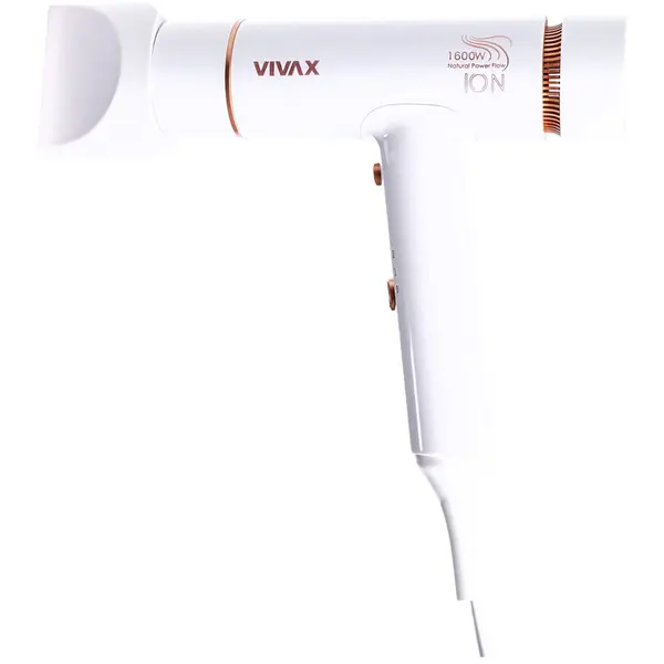 VIVAX Uscator de par Vivax HD-1600ION, Putere 1600W, 2 viteze, Turbo, Alb