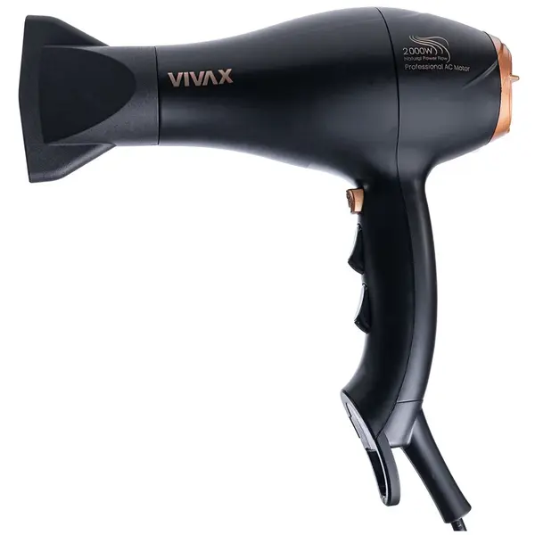 VIVAX Uscator de par Vivax HD-2000 PRO, Putere 2000W, 2 viteze, Turbo, Difuzor volum, Negru