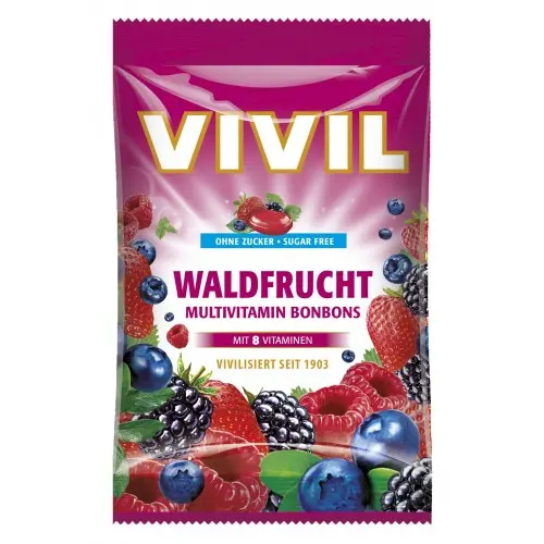 Vivil bomboane multivitamine fructe de padure fara zahar, 60g Zephyr Labs