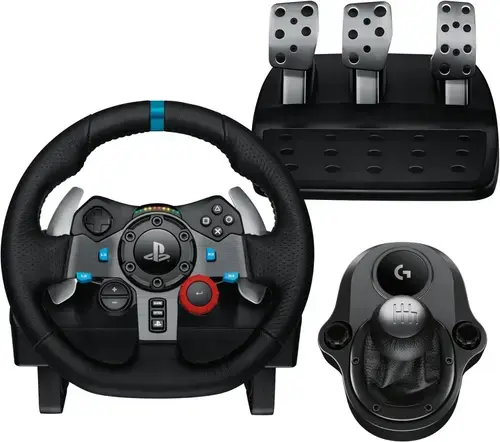 Volan cu pedale si schimbator Logitech G29 Driving Force Racing + Force Shifter (PC, PS4, PS5) (Negru)