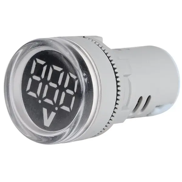 Voltmetru digital cu LED si afisaj luminos Indicator de tensiune AC 60-500V, ALB SINOTIMER ST16V-01