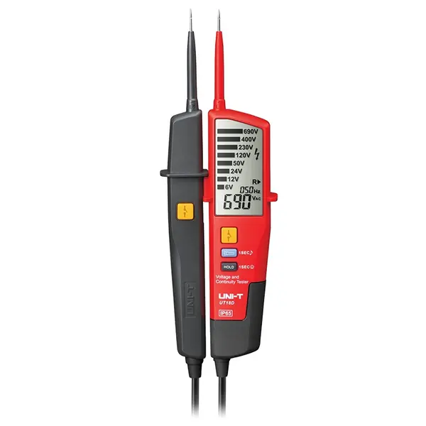 Voltmetru digital cu testare succesiune faze și continuitate, IP65, UNI-T UT18D