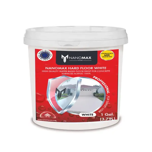 Vopsea Acrilica Beton pe baza de apa, SurfaPaint Acrylic Hard Floor, Nanophos - 10L - Alb