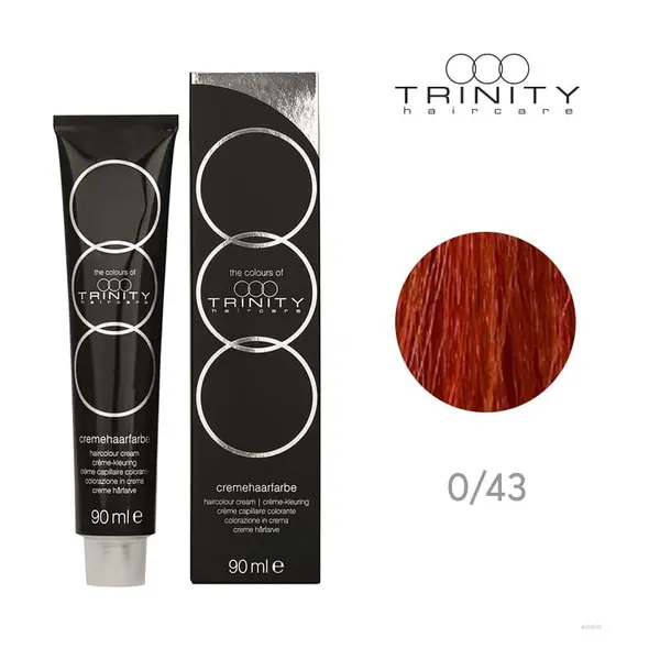 Vopsea crema pentru par COT Trinity Haircare 0/43 Aramiu, 90 ml