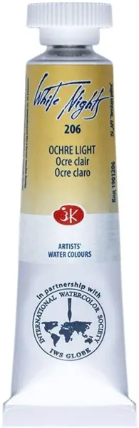 Vopsea de acuarelă Nevskaya Palitra Leningrad Nopți Albe - 206, Ochre deschis, 10 ml