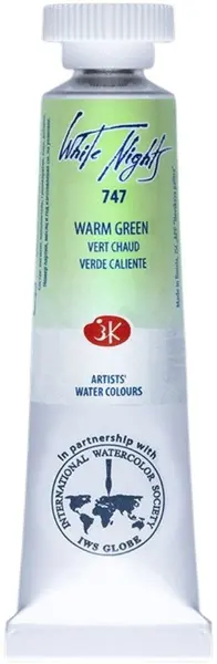 Vopsea de acuarelă Paleta Nevskaya Leningrad Nopti albe - 747, Verde cald, 10 ml