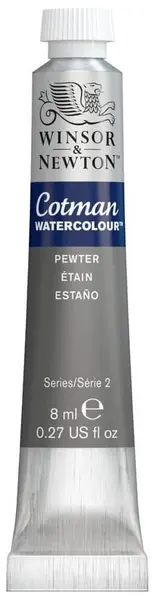 Vopsea de acuarelă Winsor & Newton Cotman Cotman Watercolour Paint - Pewter Grey, 8 ml