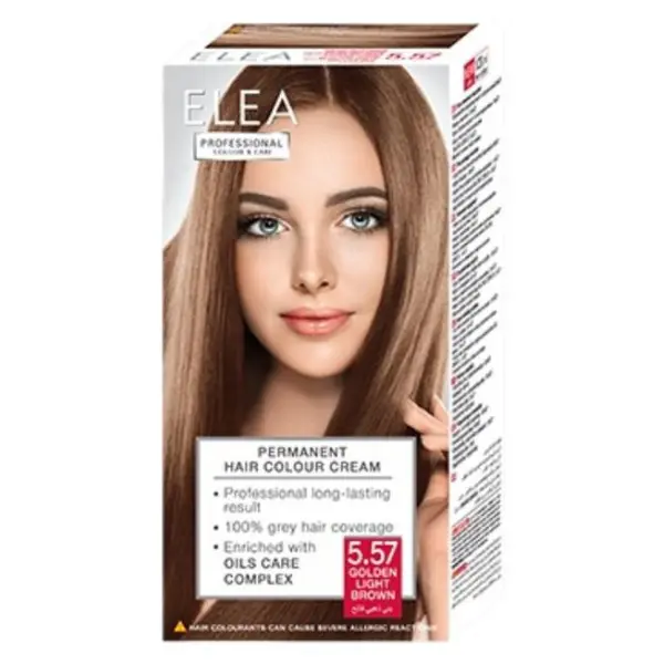 Vopsea de par 5.57 - Saten-Auriu Deschis, Elea Professional | 123 ml
